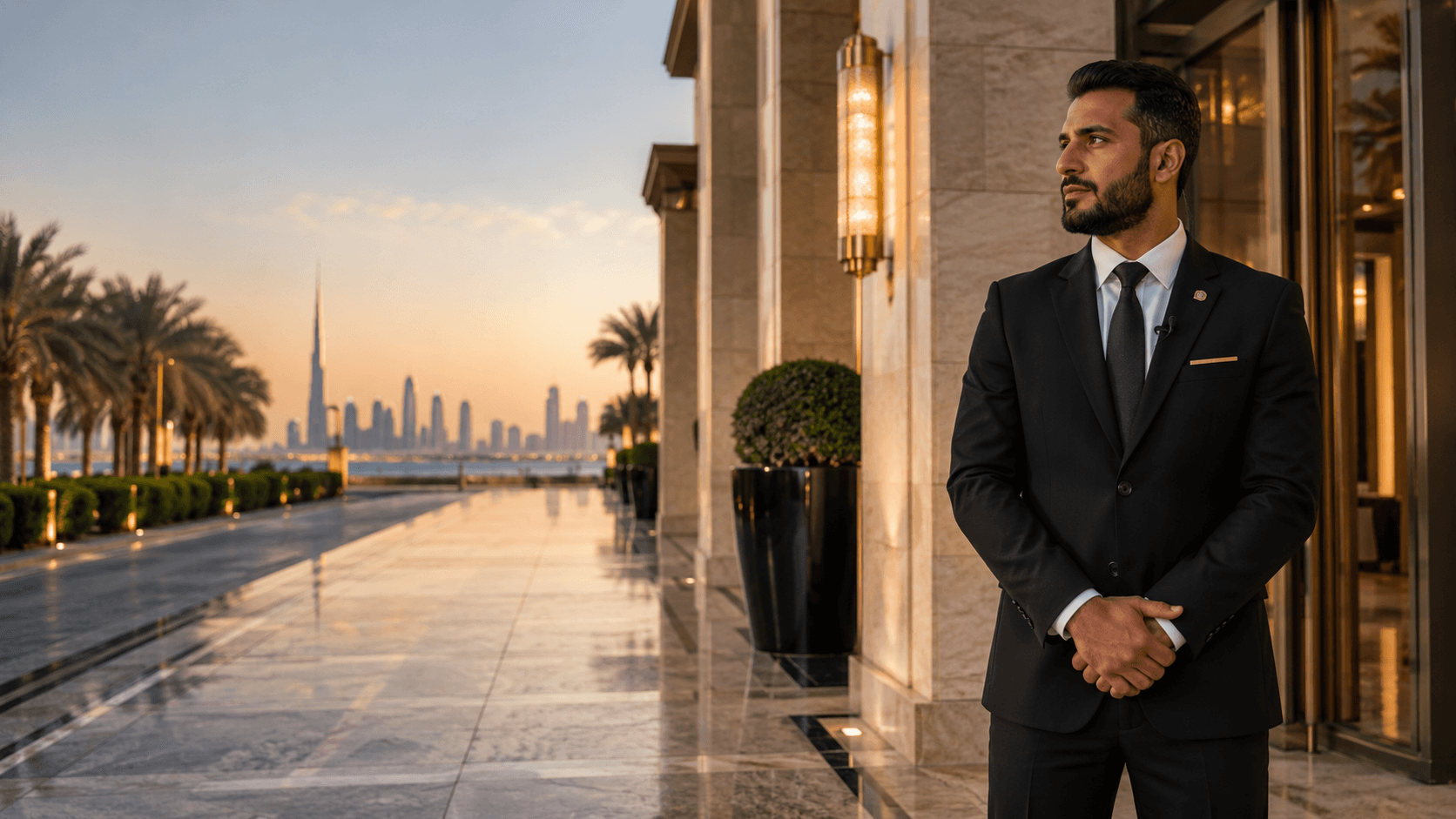 Security guard on duty at a UAE client site